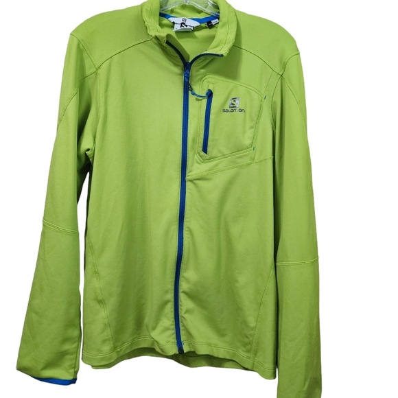 Salomon Green Full Zip Long Sleeve Womens Jacket - Picture 7 of 7
